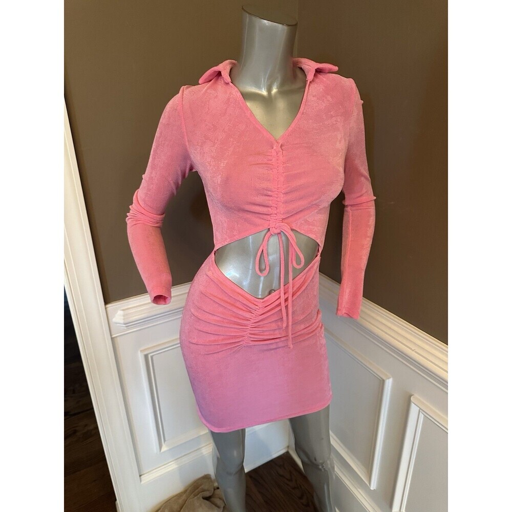NWT PRINCESS POLLY Mini Pink Cutout Dress Size 4